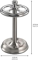 Vista 2 de iDesign - Soporte para cepillo de dientes dividido de acero, The York Collection - Cuatro compartimentos divididos, 3.25 x 3.25 x 5.75 pulgadas