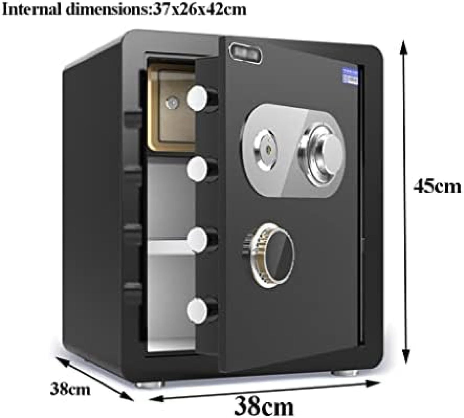 Kleine Kluis Technomax Gold GMT 7P Met Elektronisch Cijferslot 470 X 420 X 345mm