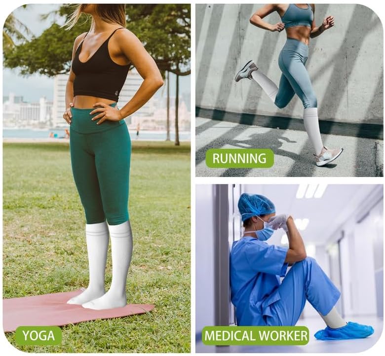 LEVSOX Viscose Made from Bamboo Compression Socks for Pregnant Women 20-30 mmHg Knee High Cute Mens Supports Socks for Travel - Image 7