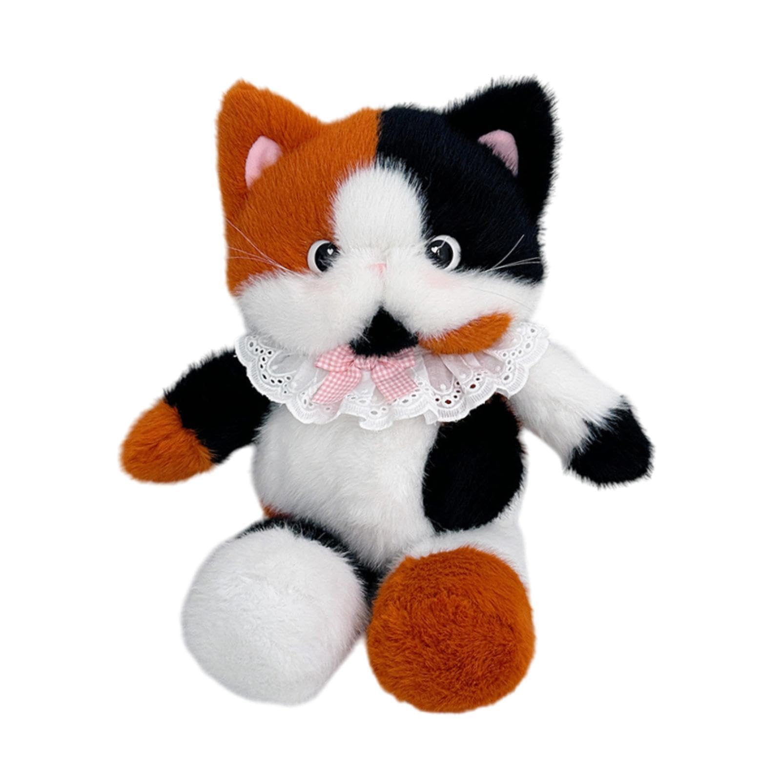 HEAVENGLOW Cute Cat Stuffed Backpack Lifelike Travel Daypack for Pet Lovers Adults Kids Orange White Black|1 Backpack|Clothing, Shoes & Accessories-picture-45