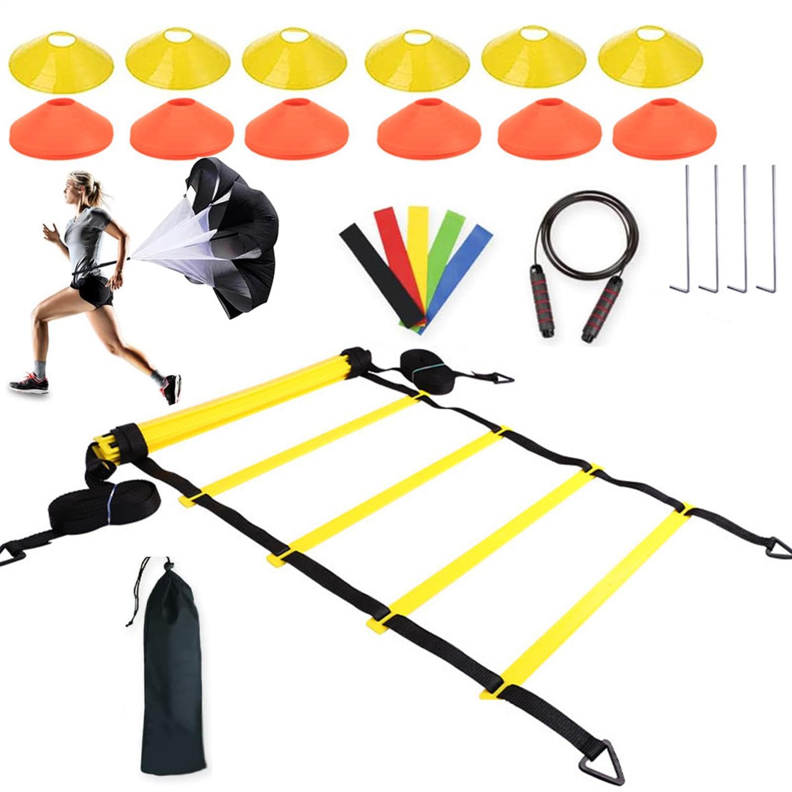 Agility Training Equipment, Football Training Equipment Set, Effective | Agility Training, Speed Training Equipment, Long Lasting Agility Training Speed, Easy To Use, Portable for Enhanced Performan