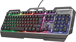 Trust Gaming GXT 856 Torac Teclado Gaming con Placa Superior Metálica e Iluminación