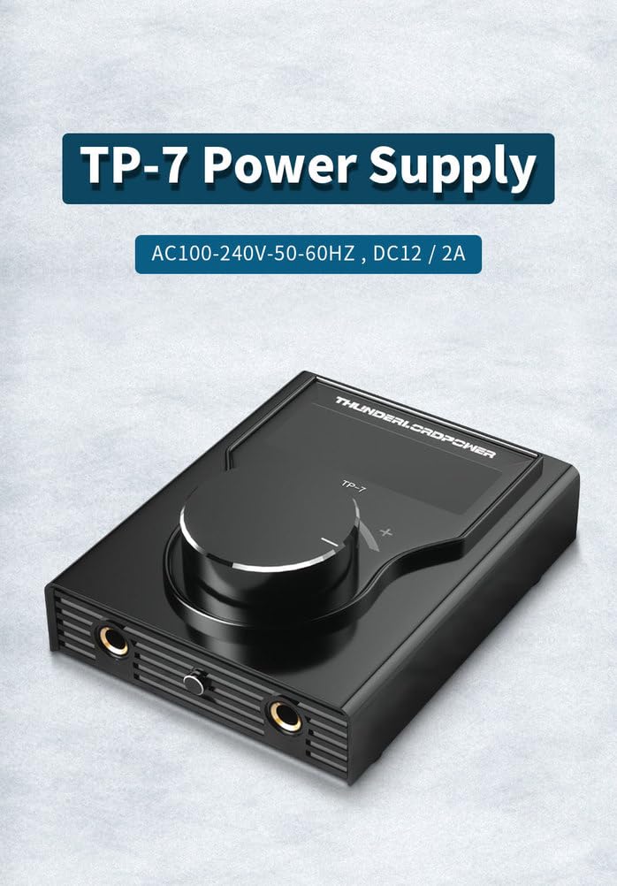 Alimentatore digitale per tatuaggi - Doppia uscita RC da 30 W con tensione regolabile 3-12 V 3 A, display LCD a colori, manopola di precisione