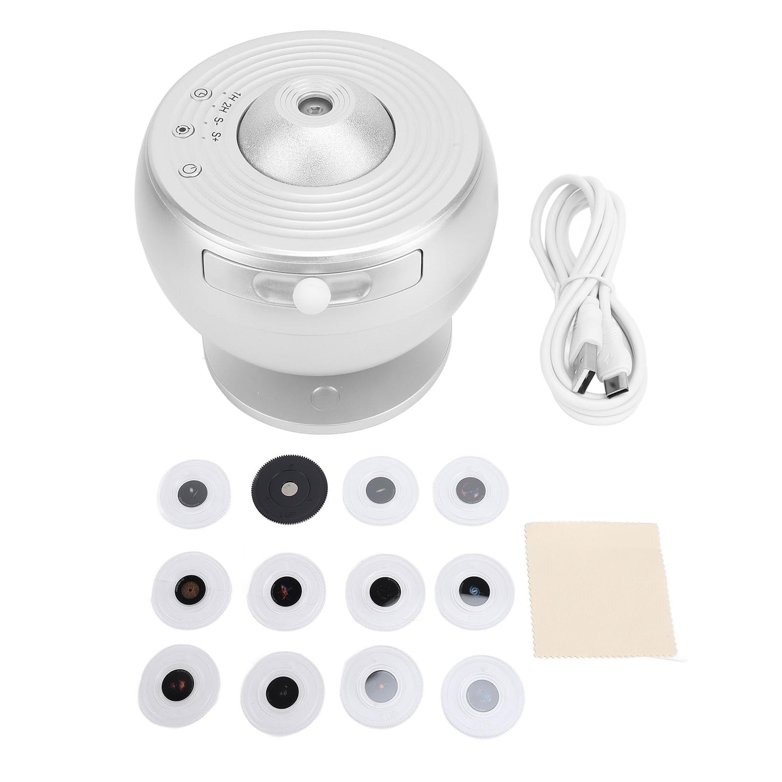 Light Star Projector 12 Planetary Home Film Records per bambini addominali (SILVER)