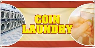 Vinyl Banner Multiple Sizes Coin Laundry Outdoor Advertising Printing C Business Outdoor Weatherproof Industrial Yard Signs Yellow 4 Grommets 24x36Inches