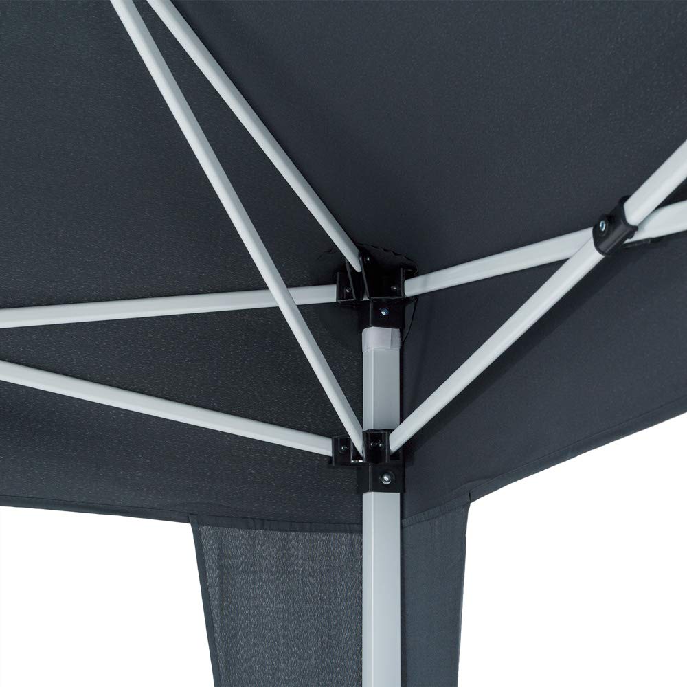 CASARIA Pavillon Capri 3x6m Pop-up Anthrazit | mit Tasche, Winterfest, UV-Schutz 50, Faltbar, Stabil, Camping, Garten, Faltpavillon, Partyzelt, 120x20x19cm, 6 personen