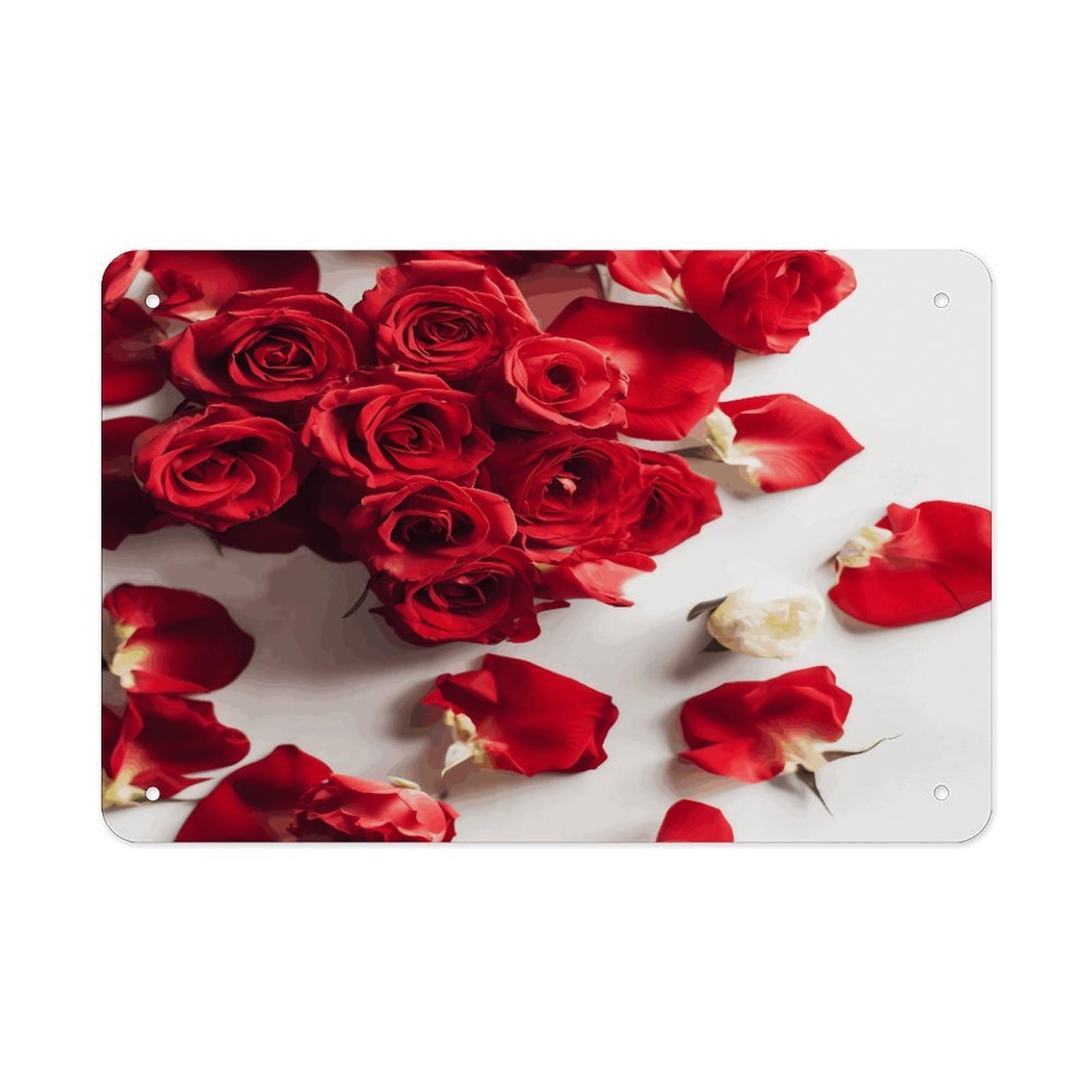 Fodpand Style Flowers On Background Wall Art Metal Signs Tin Sign