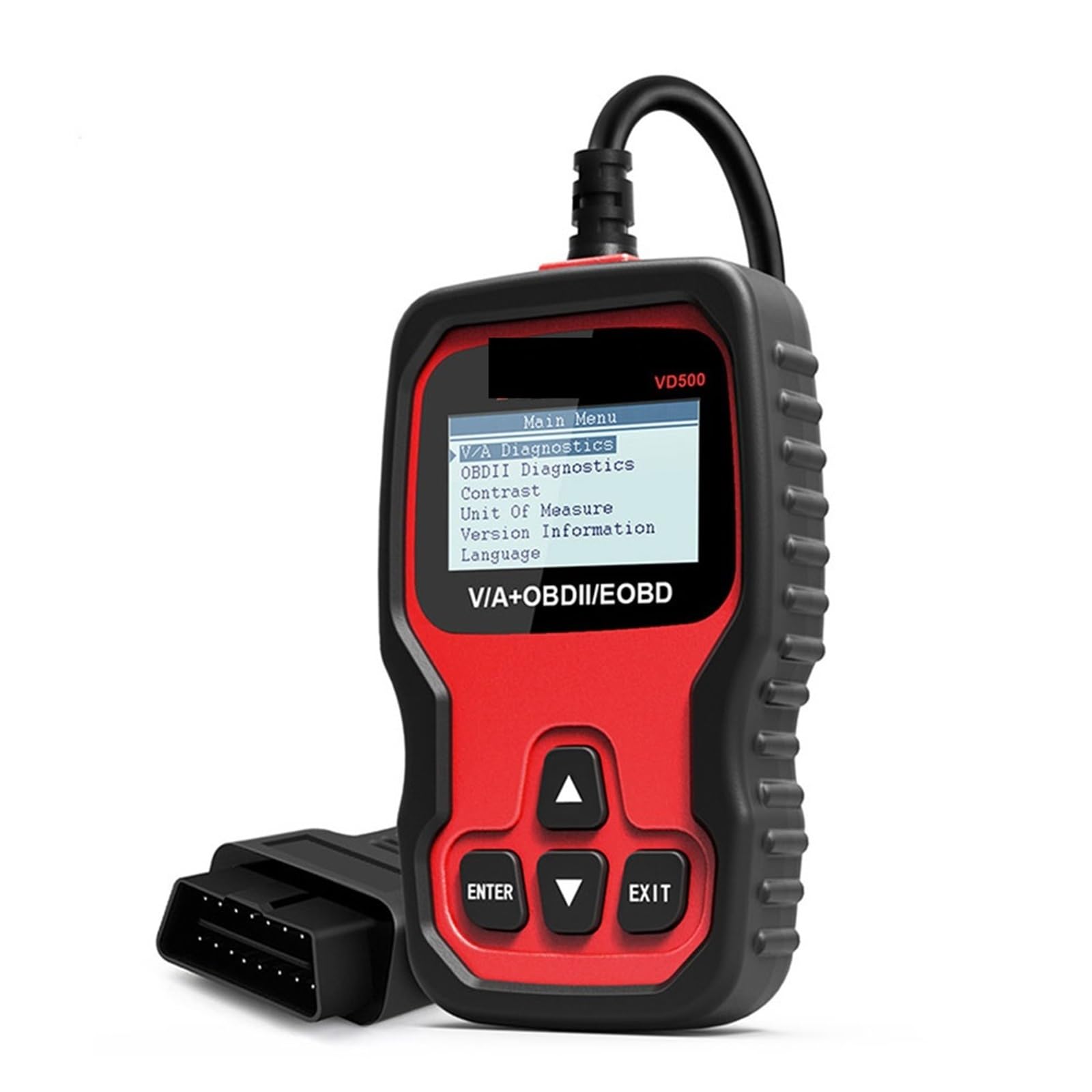 Skaner VD500 OBD2 Kontrolka silnika EPB ABS SRS Czytnik kodów Narzędzie diagnostyczne samochodu,Przyjazny dla użytkownika