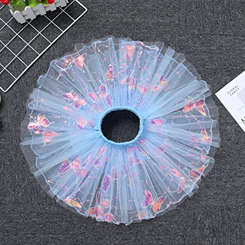 Butterfly 1St Birthday Outfit For Baby Girl Butterfly Romper + Sequins Butterfly Tutu Skirt + Headband 3Pcs Clothes Set For Butterfly Princess Dress Up Cake Smash Photo Shoot Blue Butterfly 1 Year #TOP3