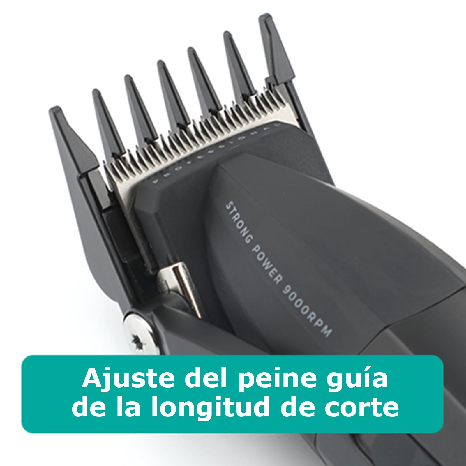 VGR 003 Cortapelos Profesional Inalámbrico, Máquina de Cortar Pelo Hombre, Cuerpo Metálico, Motor 9000 RPM, Cuchillas Cerámicas, LED, USB, Verde