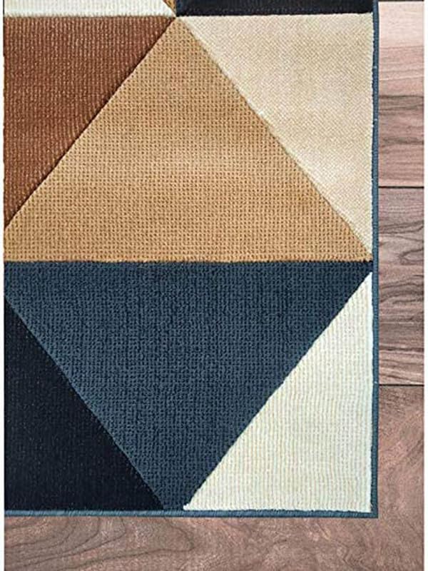 Image of Soft Premium Multi Color Carpet 5x7 ft - Washable, Anti-Skid, Fade-Resistant Acrylic Rug for Living Room, Hall, Bedroom, Modern Decor