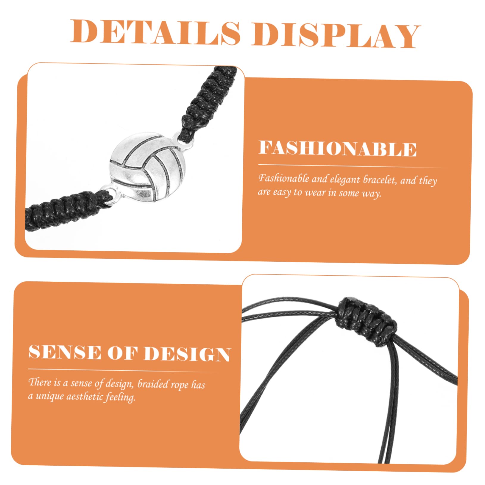 SEWACC 6 Pezzi Braccialetto di Calcio Braccialetti da Pallavolo per Ragazze Adolescenti Catena alla Caviglia Braccialetti Fatti a Mano Onda Piede Lega Moda Corda Intrecciata Ragazza