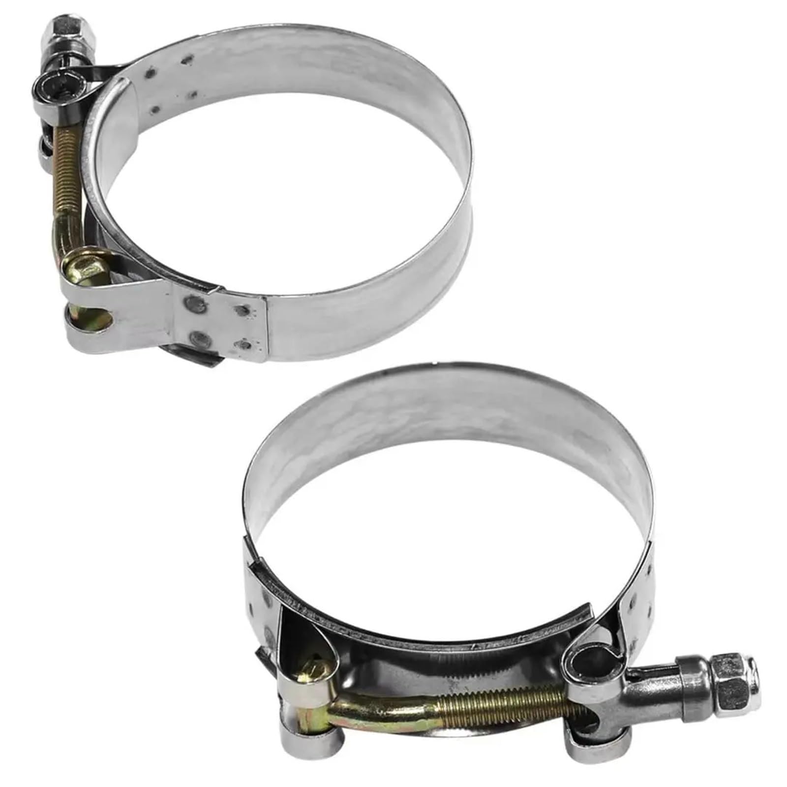 4 fascette stringitubo con bullone a T da 3,8 cm, regolabili in acciaio inossidabile 304, per riparazioni in metallo (4 pezzi, 70-78 mm)
