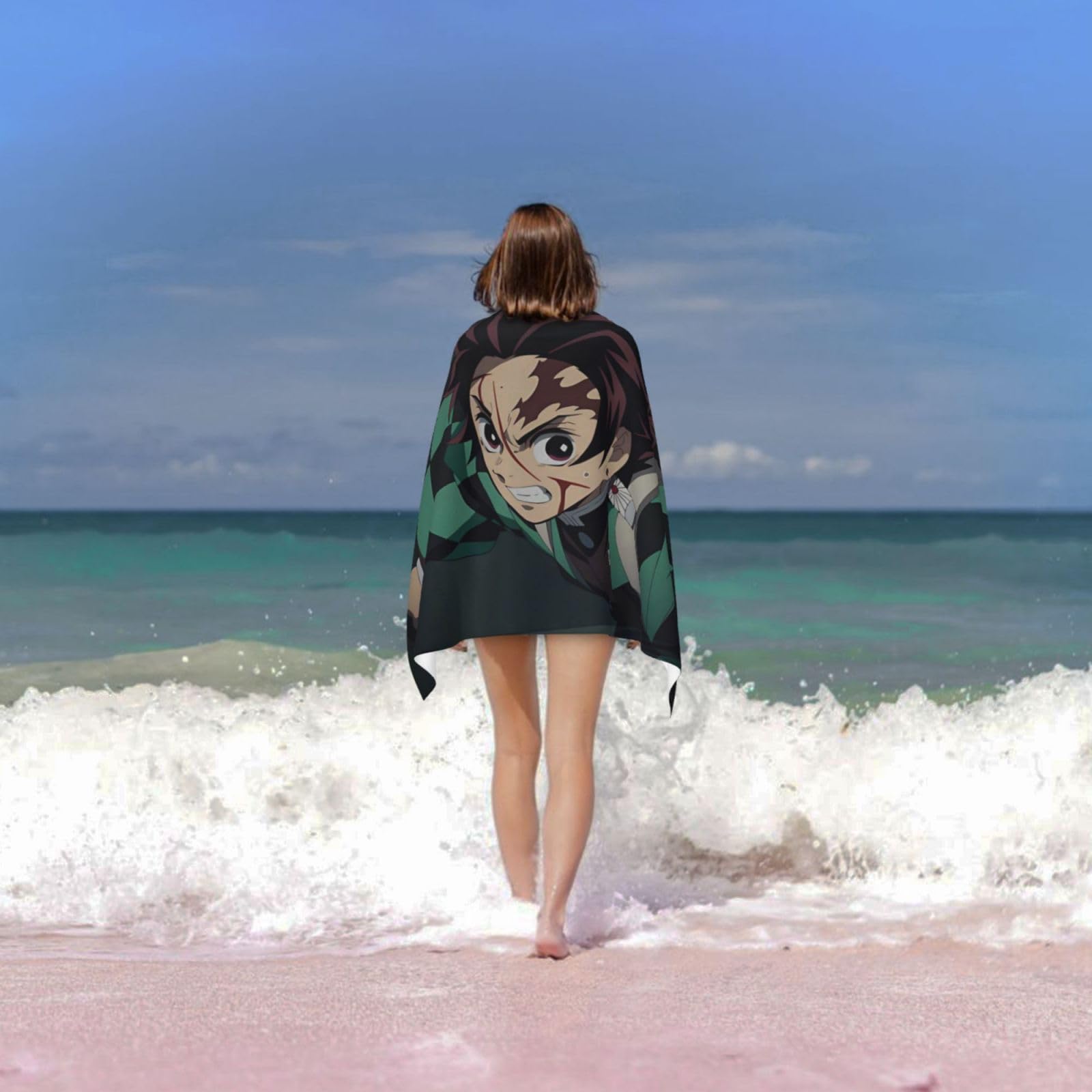 Amazon｜鬼滅の刃マイクロファイバー吸水バスタオル(横型) 吸水