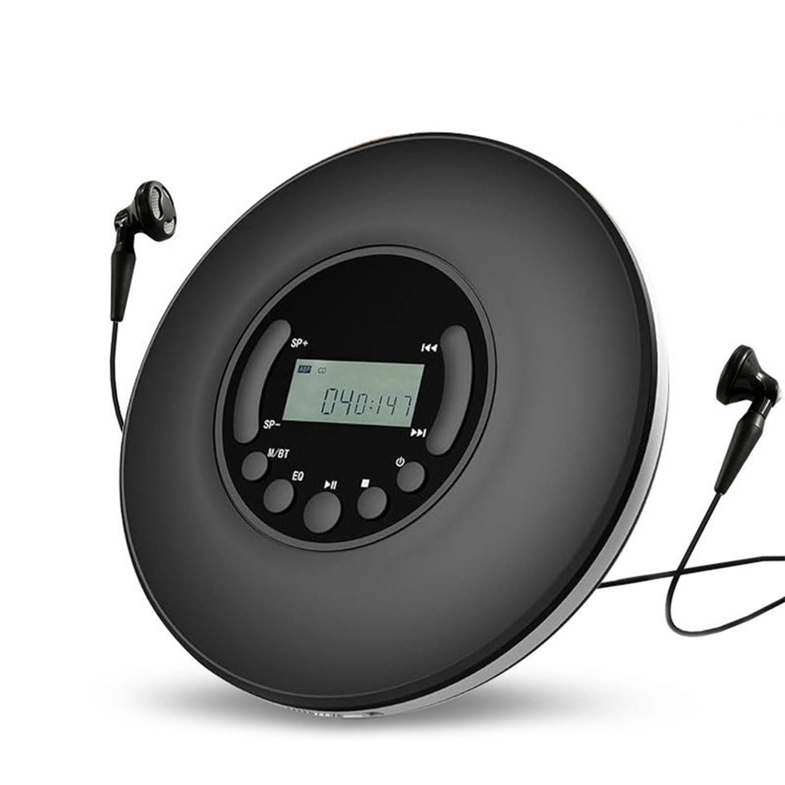 Dioche Lettore CD Portatile con Display LCD - Lettore Musicale MP3 con Funzione di Ripetizione AB, Effetti Sonori EQ e compatibilità con Altoparlanti Esterni, Design Compatto Bianco/ (BLACK)