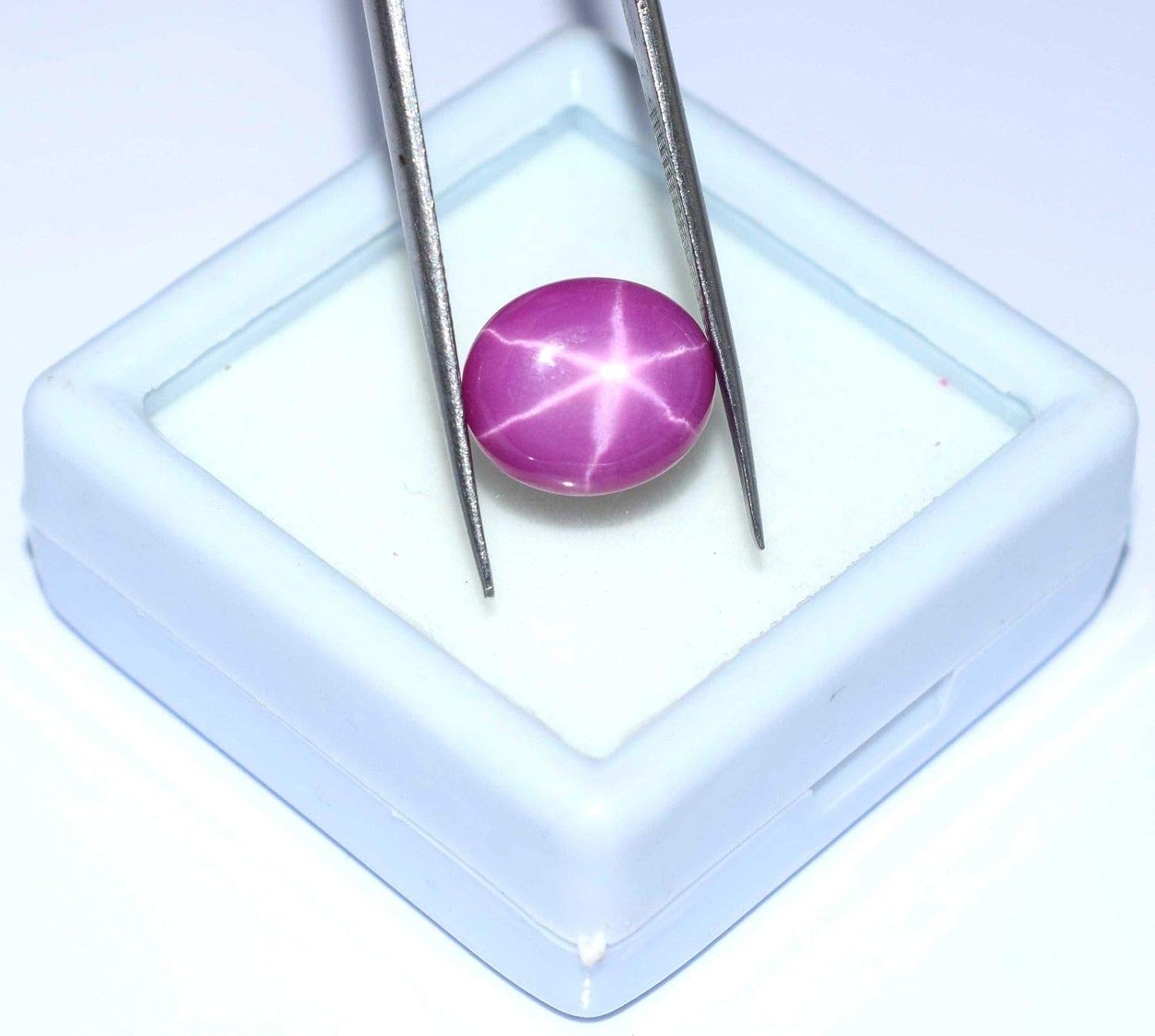 GEMHUB Lot of 20 Loose Pink Star Ruby Gemstones 50 Ct Round Cabochon 6-Ray Natural Certified Gemstones for Jewelry Making