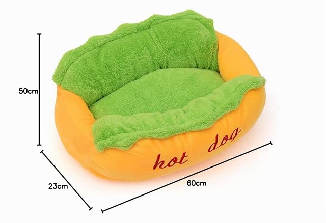 Foto 7 de 7 de TOSSPER Forma Hot Dog Pet Sofá De Camas para Perros Cozy Gato Durmiendo Cojín Gatito Casa Estera…