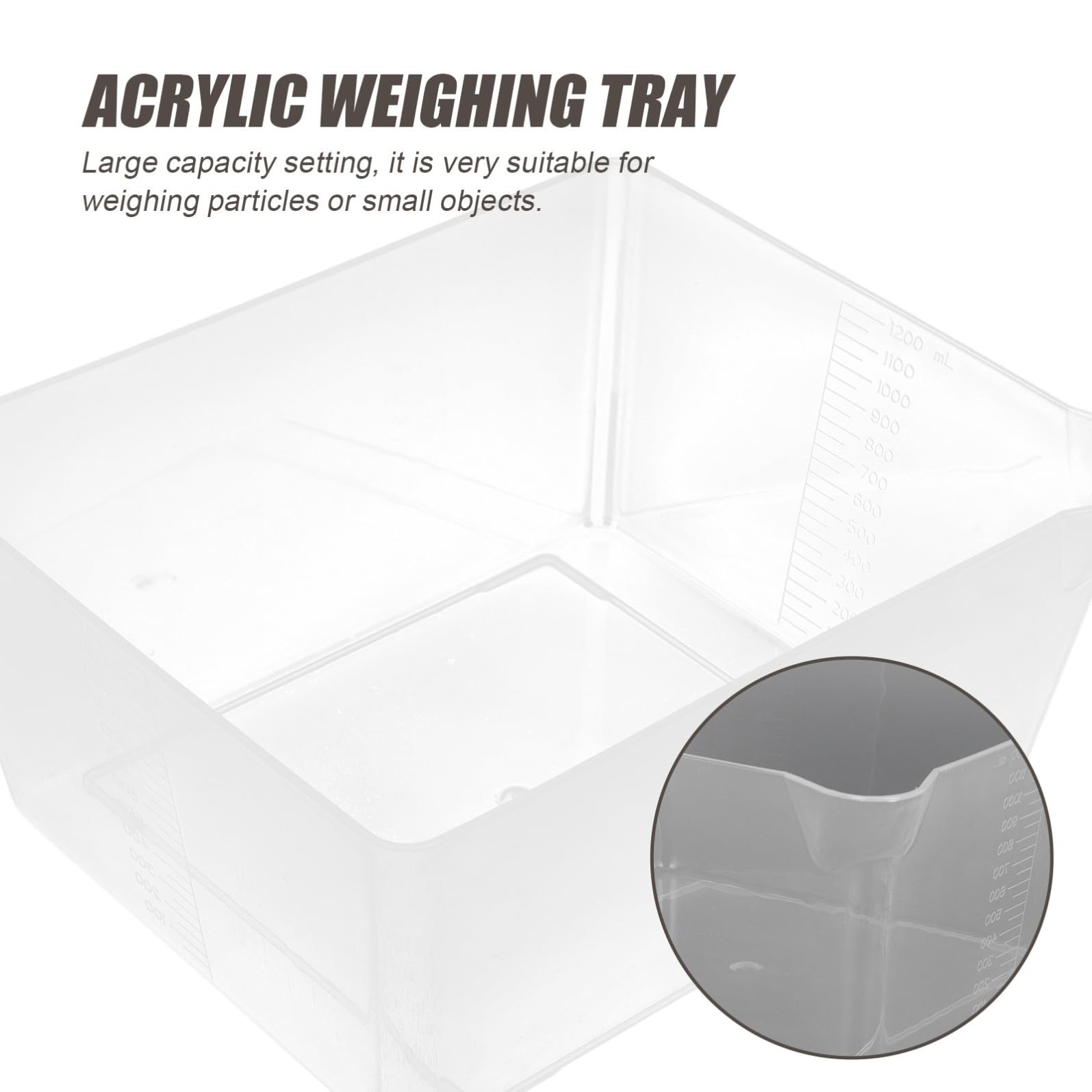 INOOMP 2pezzi Vaschette Trasparenti in Acrilico per Bilancia Elettronica da Cucina Vassoi Resistenti e Pratici per Pesatura Alimenti per Cucina Pasticceria e Negozi di Frutta
