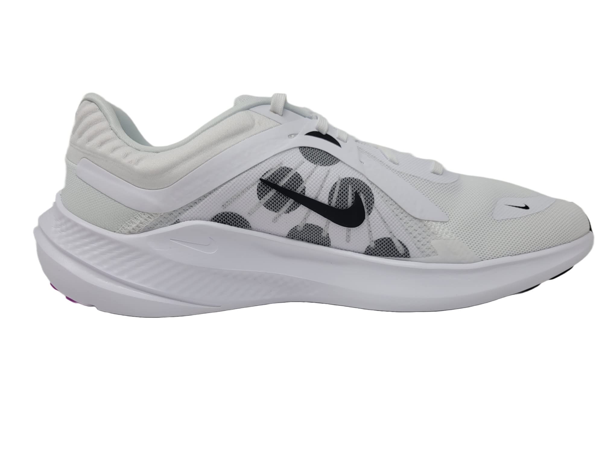Nike Men's Quest 5 Running Training Shoes, White/Fuchsia Dream-Black, 7.5 M US