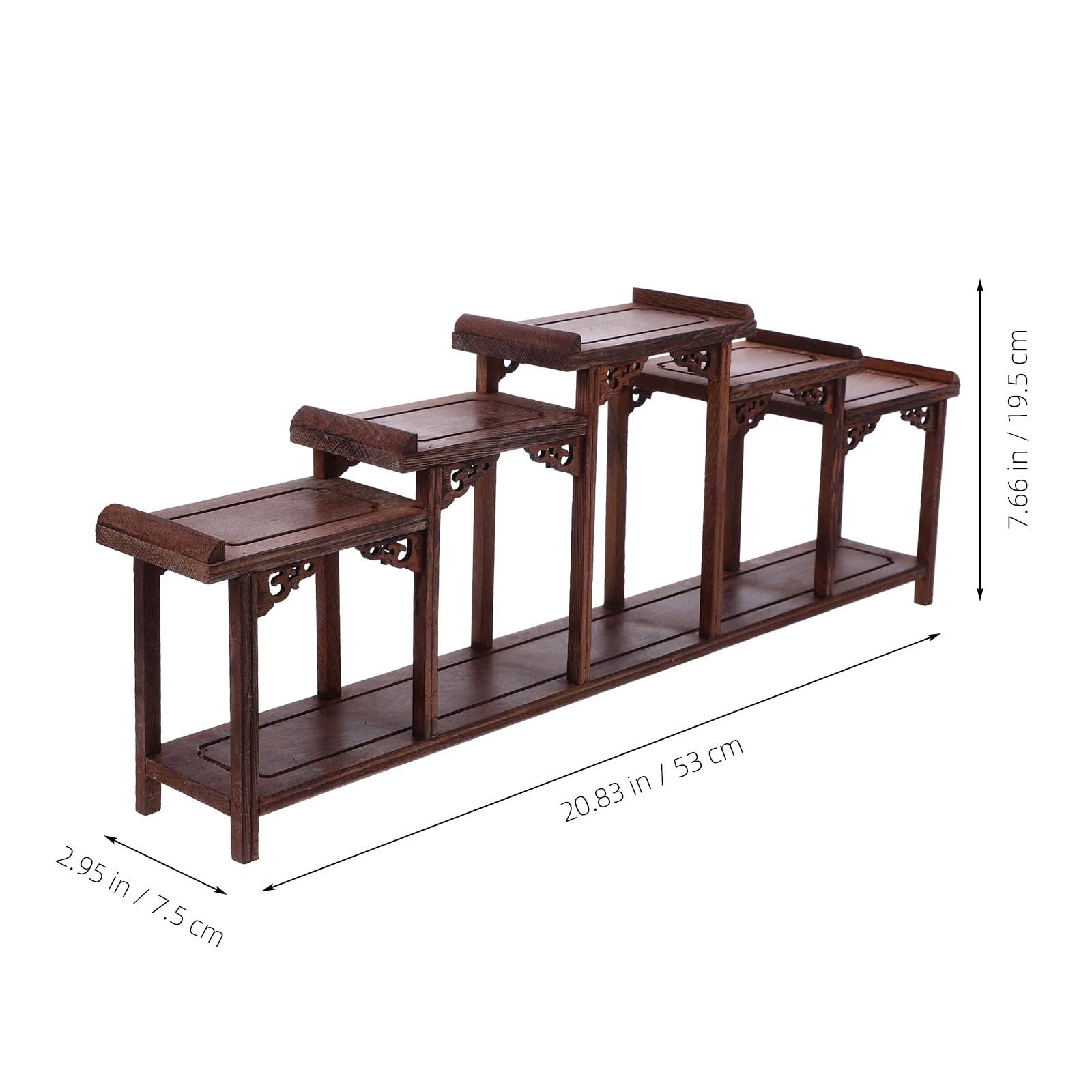 Espositore in Legno per Figure, Organizer da Tavolo, Stile Naturale