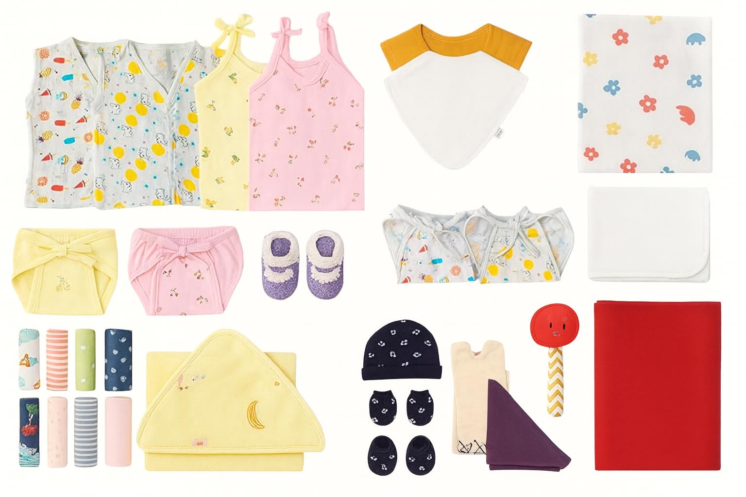 Minku Creations Baby Products All New Born Combo|Gift Set|Essentials|Hospital Kit|Clothes & Maternity Essentials|Baby Shower|Complete Daily Items Combo For Kids-image-17