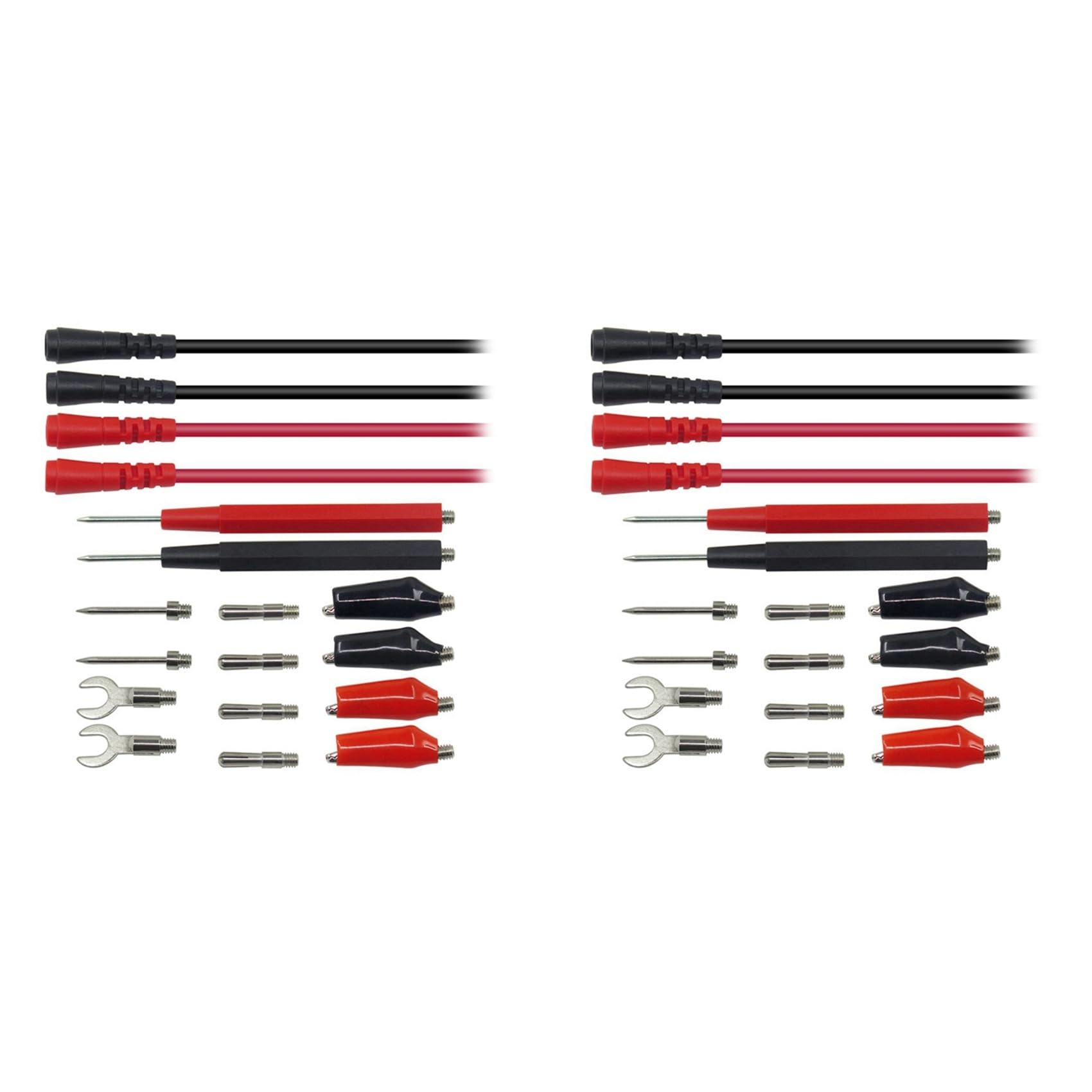 Jnchdghwa As Shown 2X Multimeter Test Leads Kit Replacement Test Wire Set Alligator Clips Banana Plugs Test Probes Banana Plugs