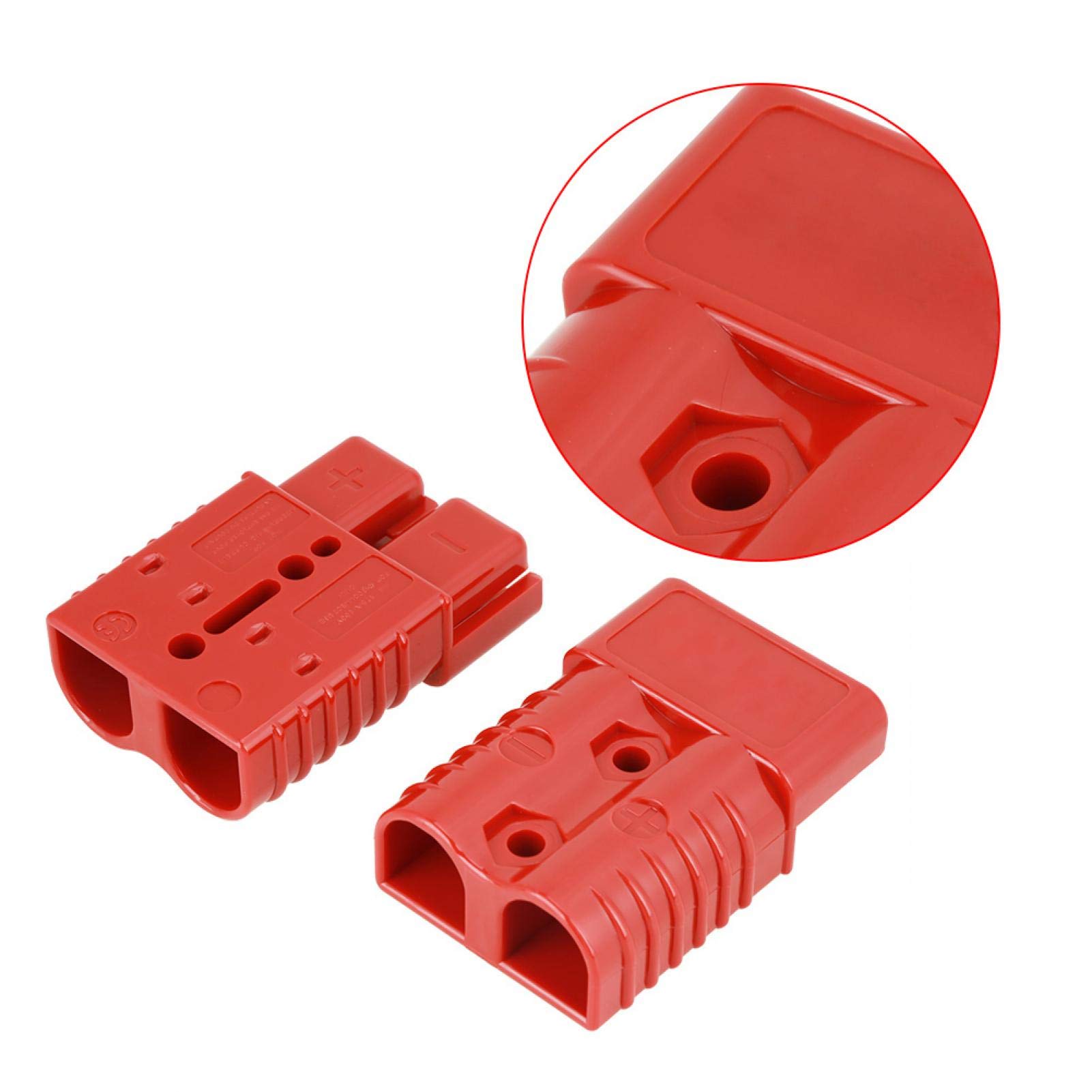 Connettore rapido per batteria, 175A 600 V Rosso Batteria Connettore rapido Spina connettore per verricello con 4 accessori, alta tensione e forte conduttività elettrica (2 pezzi)