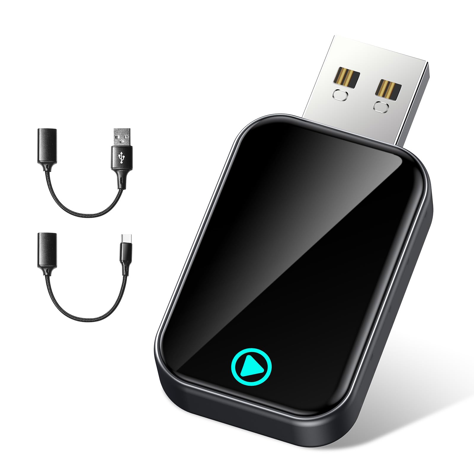 S2 Mini Adaptateur CarPlay sans Fil pour iPhone, Convertissez Le Filaire en sans Fil, Plug & Play avec Typ-C/USB, Compatible avec Les Voitures à partir de 2016 et iOS 10+ (Noir)