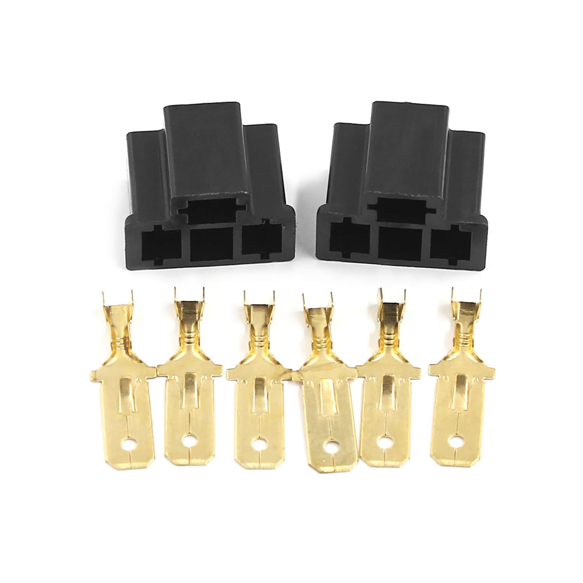 A ABSOPRO Car Socket Xenon Light Bulb Truck Connector Durable for H4/9003/HB2 Plastic Metal Black (Set of 2)