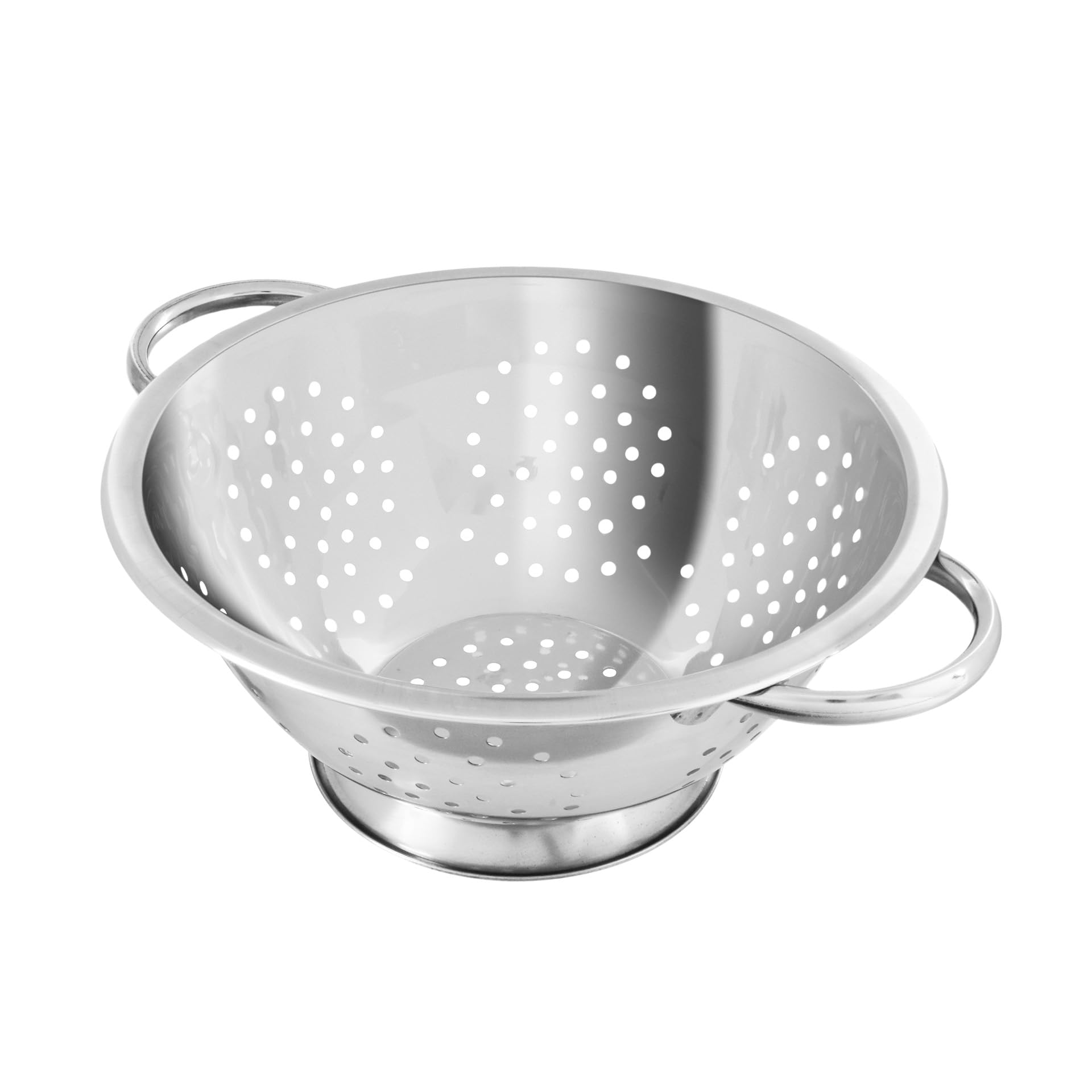 Fackelmann Colador de Cocina y Escurridor en Acero Inoxidable, Colador con Asas y Peana Estable, Idóneo para Escurrir Ensalada, Pasta, Arroz, Legumbres y Verduras, 24cm, 1 ud.