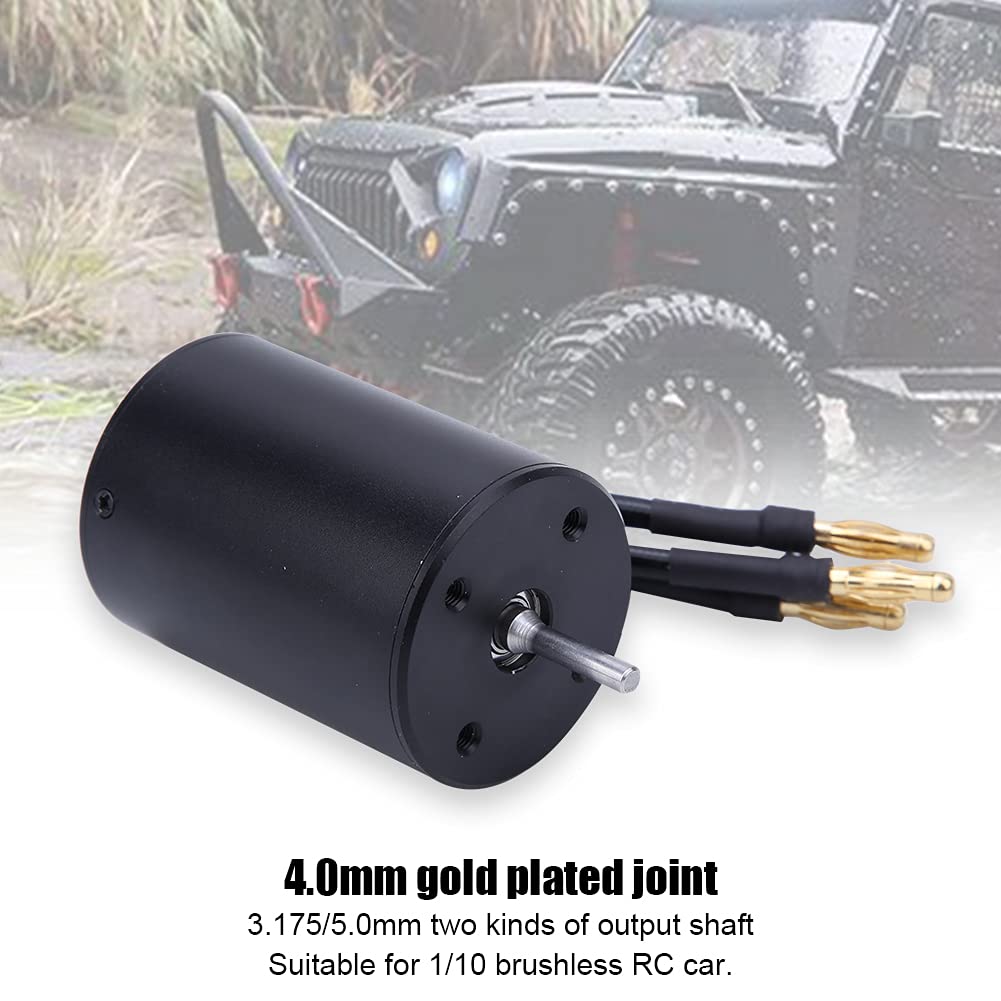 Tbest Motor sin Escobillas RC, Piezas de Actualización de Motor sin Sensor sin Escobillas 3650 Impermeables para Coche 1/10 RC