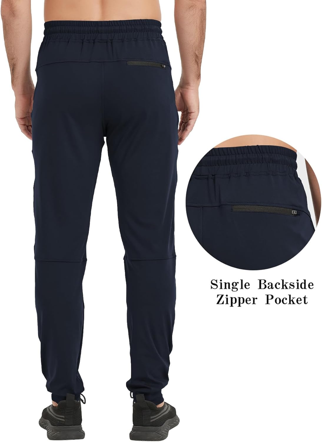 Idtswch 32"/34"/36"/38" Inseam Tall Mens Joggers Sweatpants Extra Long Zipper Pockets Athletic Pants for Jogging,Running - Image 5