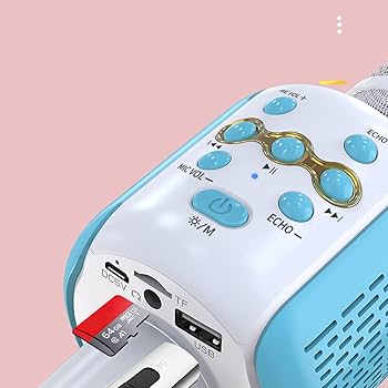 Amazon | カラオケマイク 音変える LEDライト付き スピーカー
