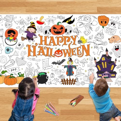 Kepeel Halloween Coloring Poster, Giant Paper Coloring