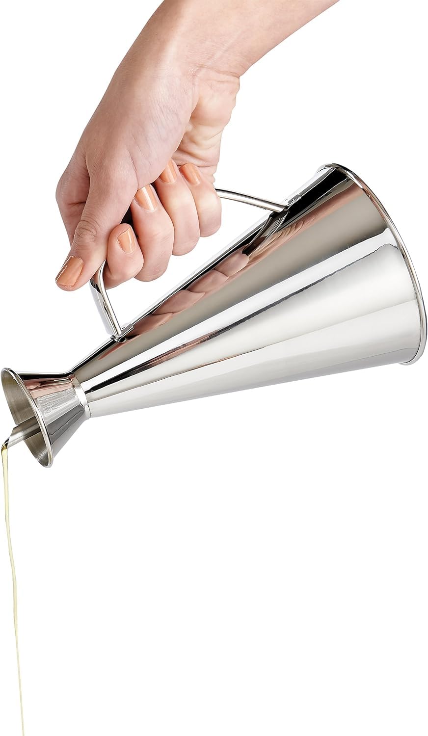 Happy Fiends - Oil Dripless Bottle - Stainless Steel - 1/4 L - Silver