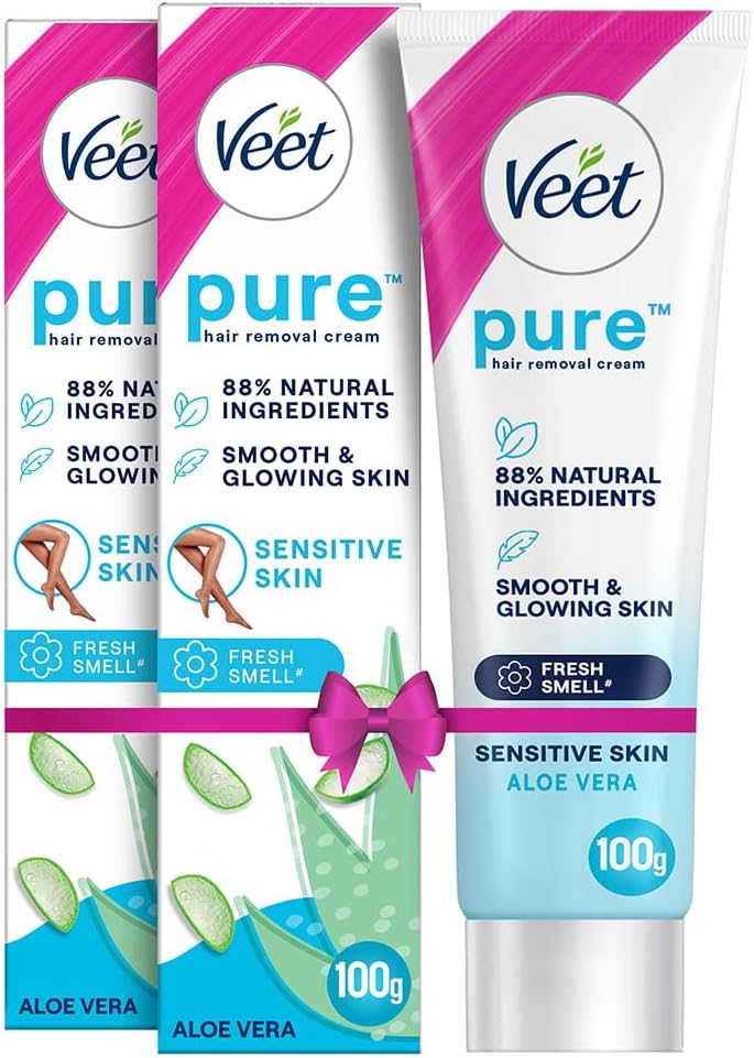 Pure Hair Removal Cream for Women For Sensitive Skin - 100g (Pack of 2)| Suitable for Legs, Underarms, Bikini Line, Arms | Long Lasting Smoothness