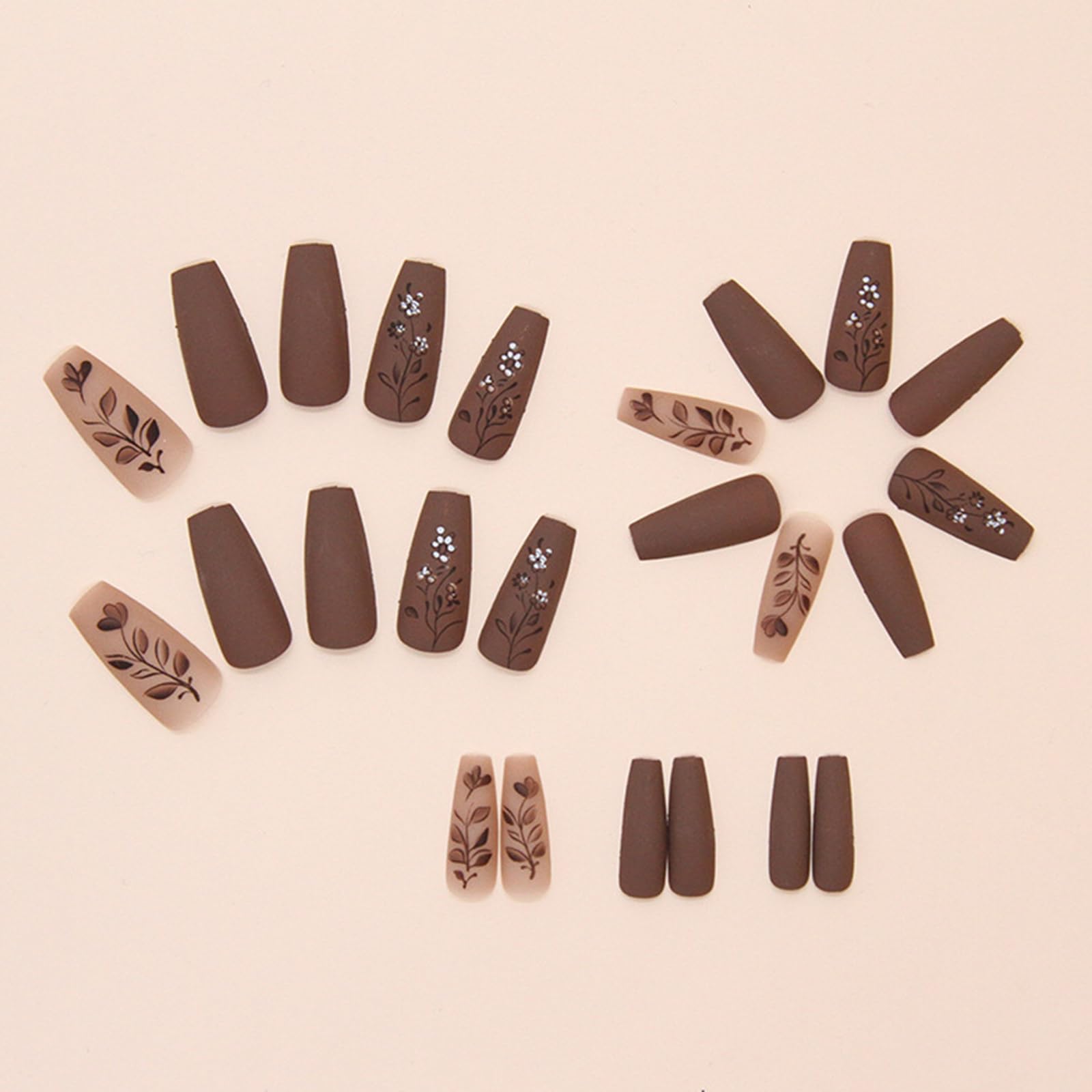 Ceboic 24Pcs Press on Nails Medium Long - Image 4