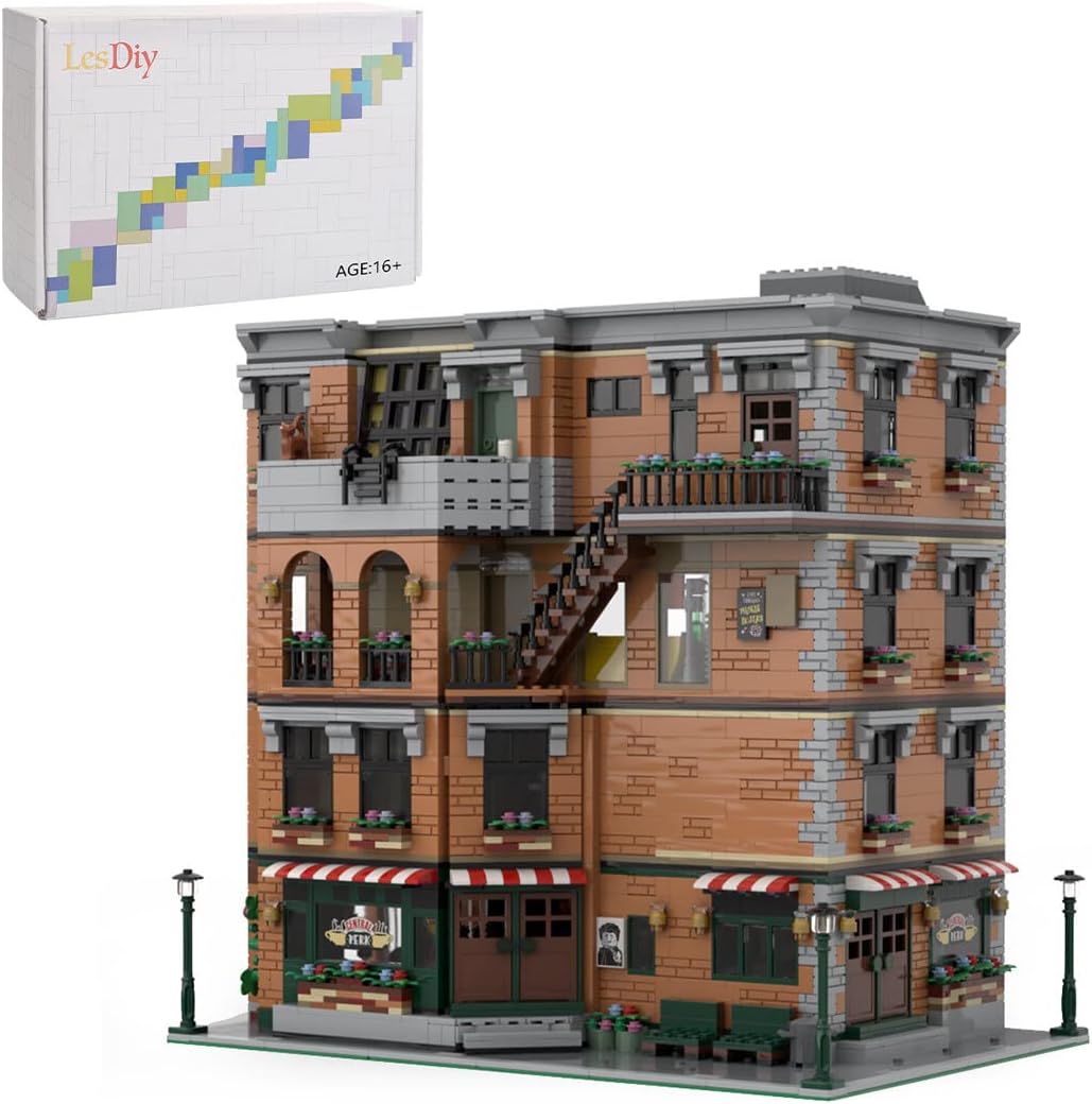 Ottima Modular Mixed Apartment Building Kit, MOC-80163 Street View Modular Building Kit Gift for Adults Compatible with Lego Architecture - 5677PCS