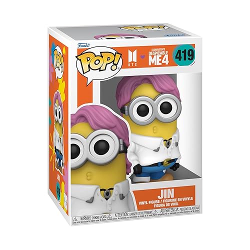 Funko POP! Rocks: Minions X BTS - Jin - BTS + Minions - Collectable Vinyl Figure - Gift Idea - Official Merchandise - for Kids & Adults - Movies, Music Fans - Model Figure for Collectors and Display