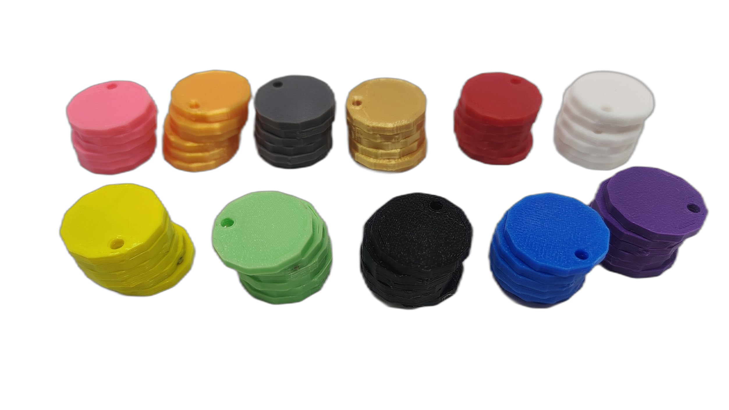 eTech4Us 200 Pack Mixed Trolley Coin Token Removable Supermarket 1 One Pound Shopping Cart Holder - 3D Printed