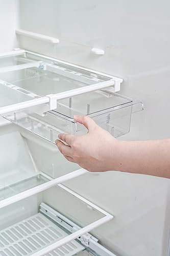 Miniatura 7 de YekouMax Organizador de cajones para nevera organizador de refrigerador extraíble con asa caja de almacenamiento para estante de nevera contenedor