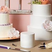 Vista 3 de Bright Creations Foam Cake Dummy Set - Reusable Cake Dummy for Repeated Use - Stable 4 Tier Display - Lightweight Foam Shapes - Pack of 4: 4 in, 6