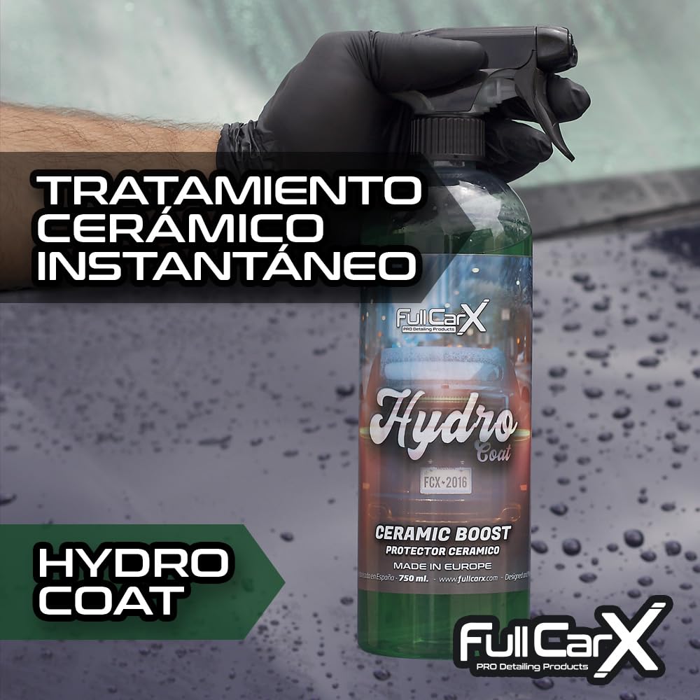 FULLCARX Hydro Coat 5 litrów ochrona przed deszczem szyba samochodowa karoseria, ceramiczna ochrona hydrofobowa, szybka hydrofobowa moc, długotrwałe działanie, profesjonalne detailing produktu
