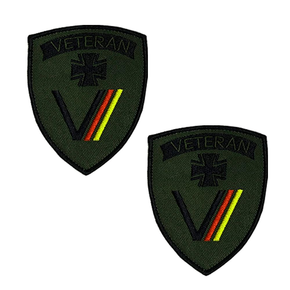 Copytec Patch 'Deutscher Kampf Veteran' – Bundeswehr-Skull-Aufnäher (75 Mm) Mit Klettrückseite, Für Jacken & Uniformen