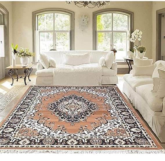 Image of Soft Washable Beautiful Acrylic Rugs for Home Decor Living Room 5x7 feet (150 x 200 CM) Gold