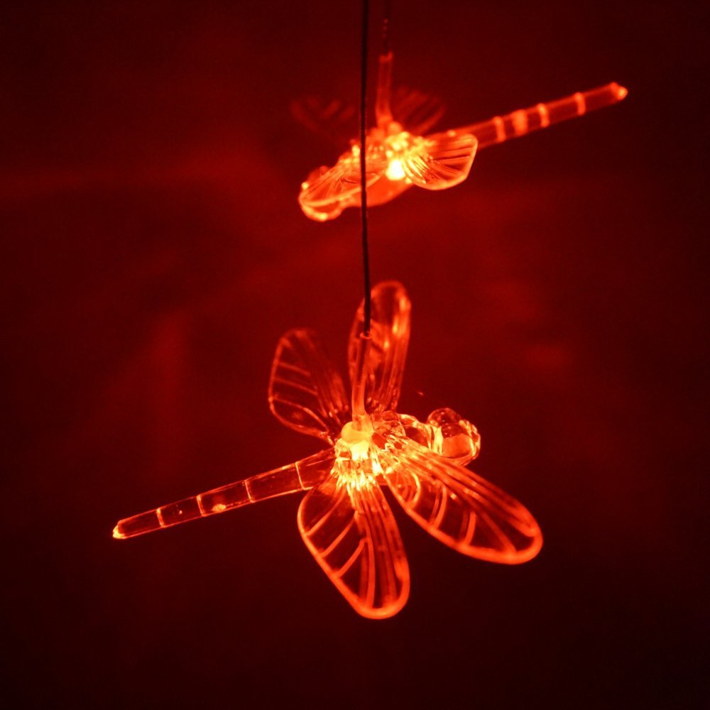 Color-Changing LED Solar Dragonfly Mobile