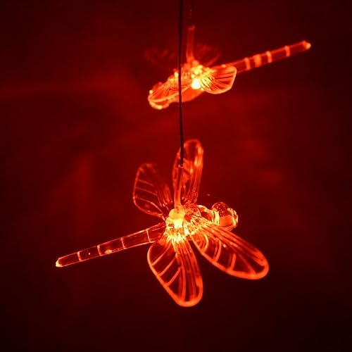 Miniatura 2 de Móvil de libélula solar LED que cambia de color