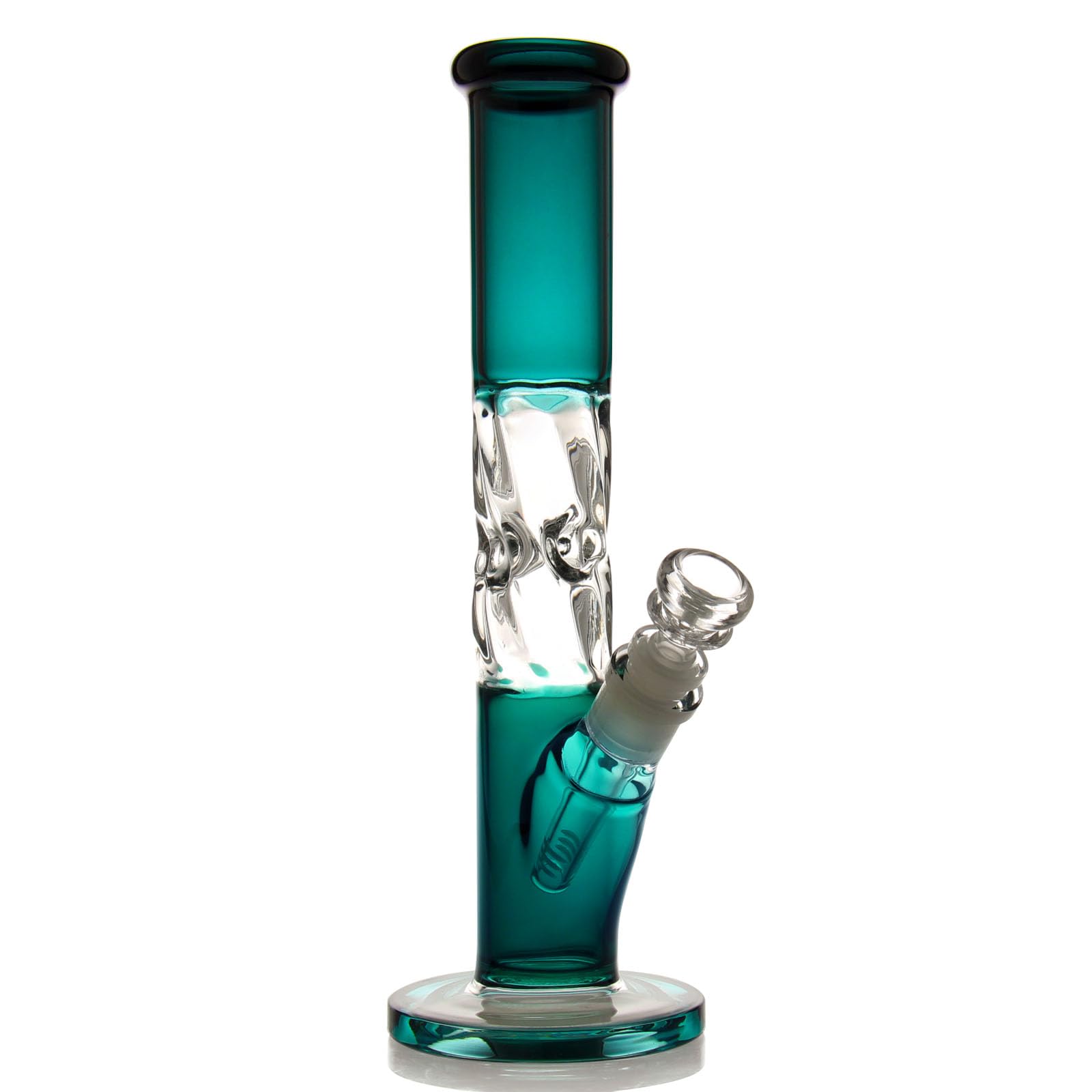 Glass Bong with Spiral Bong Filter, 14.5mm Bongs Bowl 19.5oz Water Bong with smoking pipe Bong Accessories Buckle Hookahs glass rig pipes Cheap (30cm Green big bong)