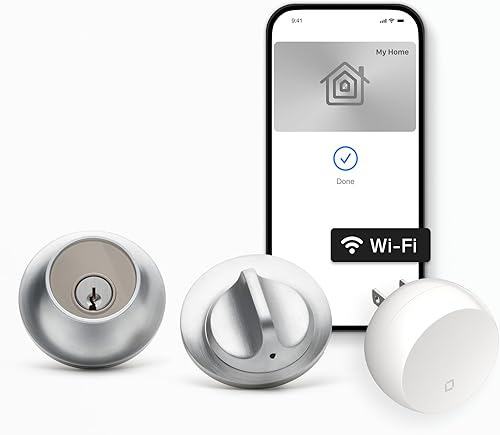 Level Lock+ (Wi-Fi) Smart Lock - Cerradura inteligente más pequeña del mundo más llaves de Apple Home - Bloqueodesbloquea desde cualquier lugar -