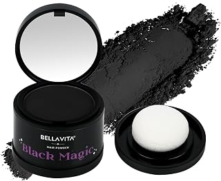 BELLAVITA Black Magic Hair Powder | Covers Grey Hair & Bald Spots Instantly | Root Touch Up | Sweat-Resistant & Long-Lasti... Price In India